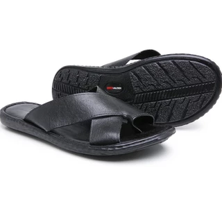 Chinelo Feito em couro artesanal Chinelo masculino Chinelo slide Ref - 224