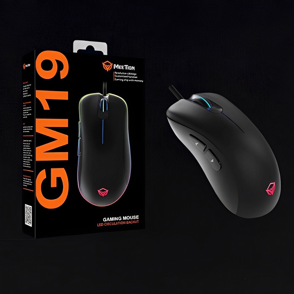 Mouse Discreto Gamer GM19 Meetion USB LED rgb