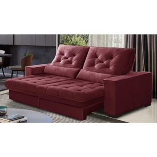 Sofá Juliette Retrátil/Reclinável Suede Velusoft Super Pillow Top com molas ensacadas - Sofá Casa