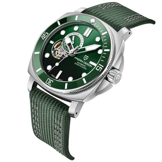 PAGANI DEISGN Novo Relógio 43MM Cerâmico Bezel Men Machine 200M Vidro Safira À Prova D'água Automático Japão NH39 Inoxidável PD1736