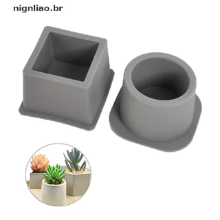 nignliao Moldes De Silicone Para Flores De Cimento Concreto Molde De Pote Suculento Diy BR