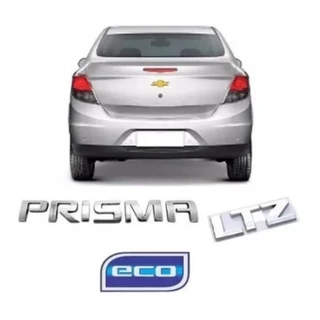 kit 3 peças emblema letreiro prisma LTZ mais adesivo eco fita 3M peça cromada