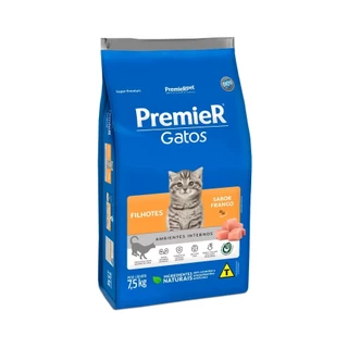 Ração Premier Ambientes Internos Gatos Filhotes Frango 7,5kg