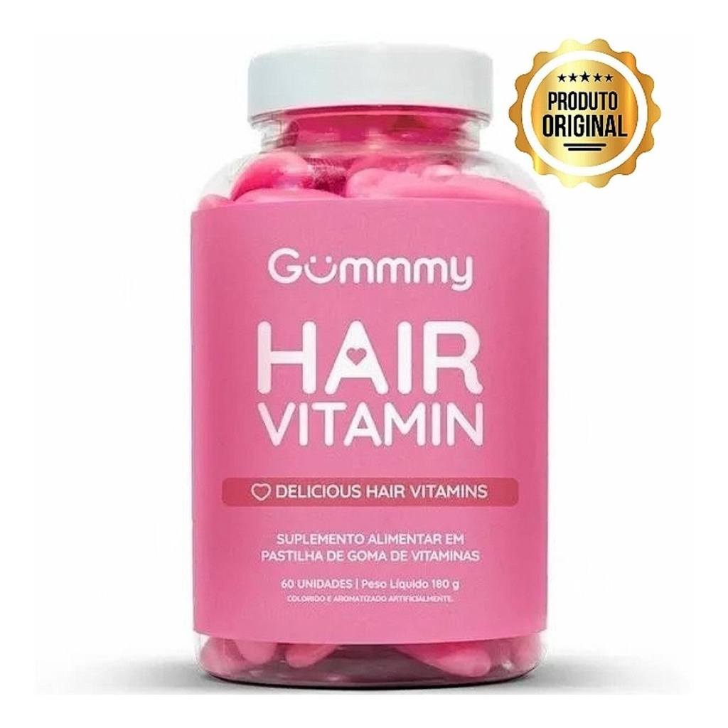 Gummy Hair Vitamina Para Cabelo Unha E Pele Sabor Tutti Frutti 60 Gomas Shopee Brasil