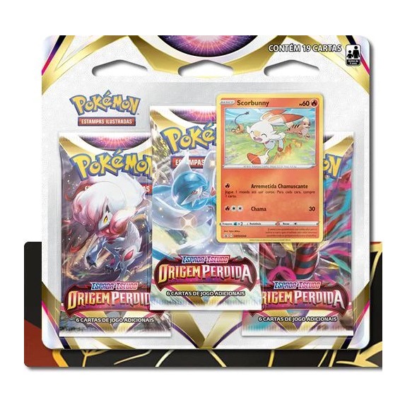 Triplo Pack Pokémon Espada Escudo 11 Origem Perdida Lacrado | Shopee Brasil