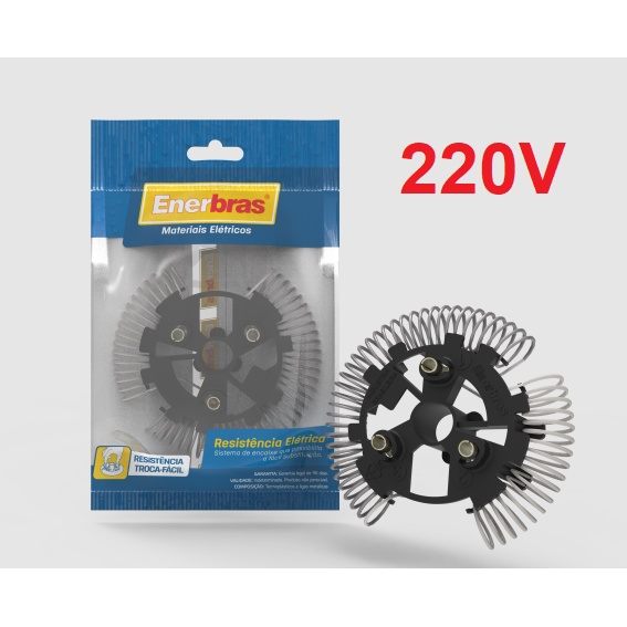 RESISTENCIA DE CHUVEIRO DUCHA ELETRÔNICA E-SOFT OU ENERTRONIC (220V - 7500W) ENERBRAS esoft e-soft eletronico