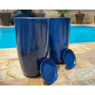 Kit com 2 vasos para planta coluna lisa moderna N2
