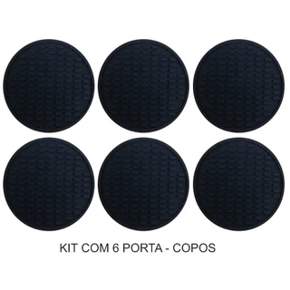 KIT 6 Porta-copo liso bolachinha barmat escorredor chopp