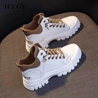 IELGY Botas Femininas Combina Com Tudo Tubo Curto De Sola Grossa martin