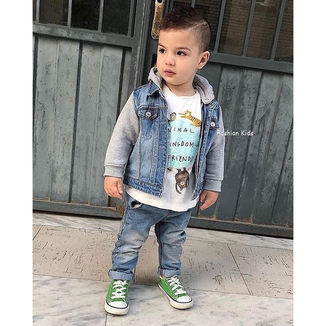 Calça jeans sale com moletom infantil