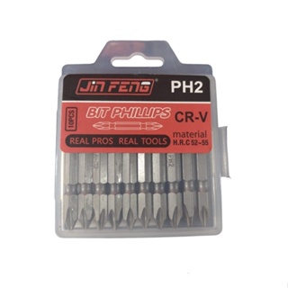 Jogo Bits Ponta Ponteira Parafusadeira Ponta Phillips 65mm Kit c/10 Pçs 11937