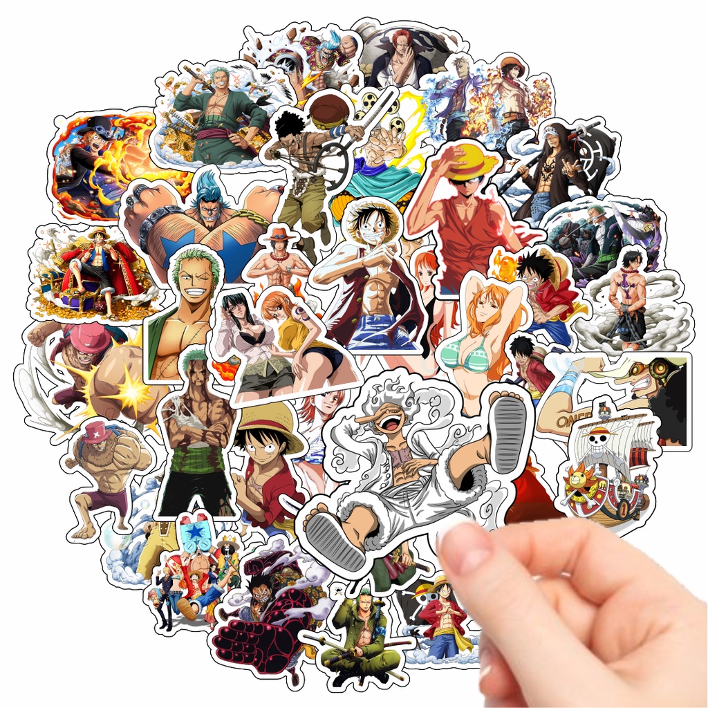 Adesivo Anime One Piece até 100 Adesivos Luffy, Zoro, Nami, Ussop, Sanji
