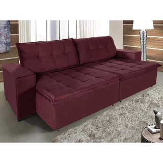 Sofá Austrália 2,70 Mts Pluma Vinho