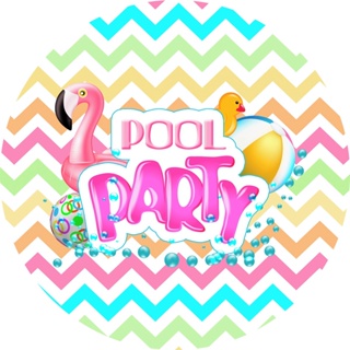 Painel Redondo - Pool Party - Sublimado 3D - Sublitex, painéis sublimados