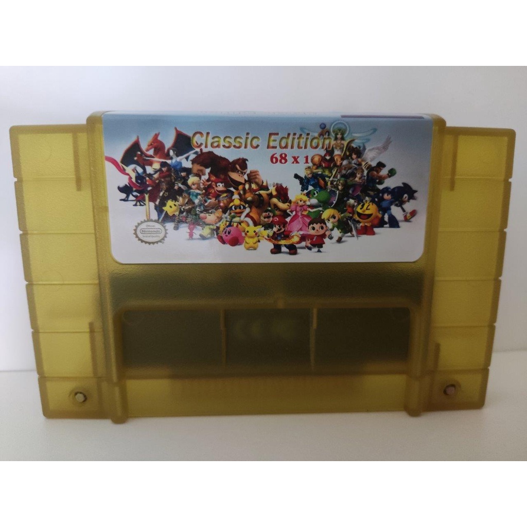 Fita / Cartucho Super 68 in 1 Jogos Super Nintendo Salvando
