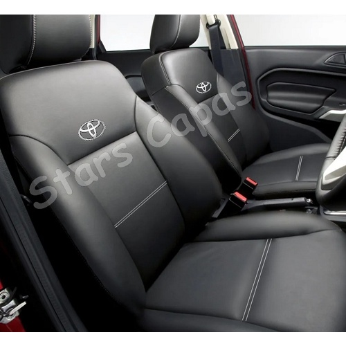 Capa banco carro 100% couro automotivo logo Toyota yaris sedan 2019 2020 2021 2022 2023