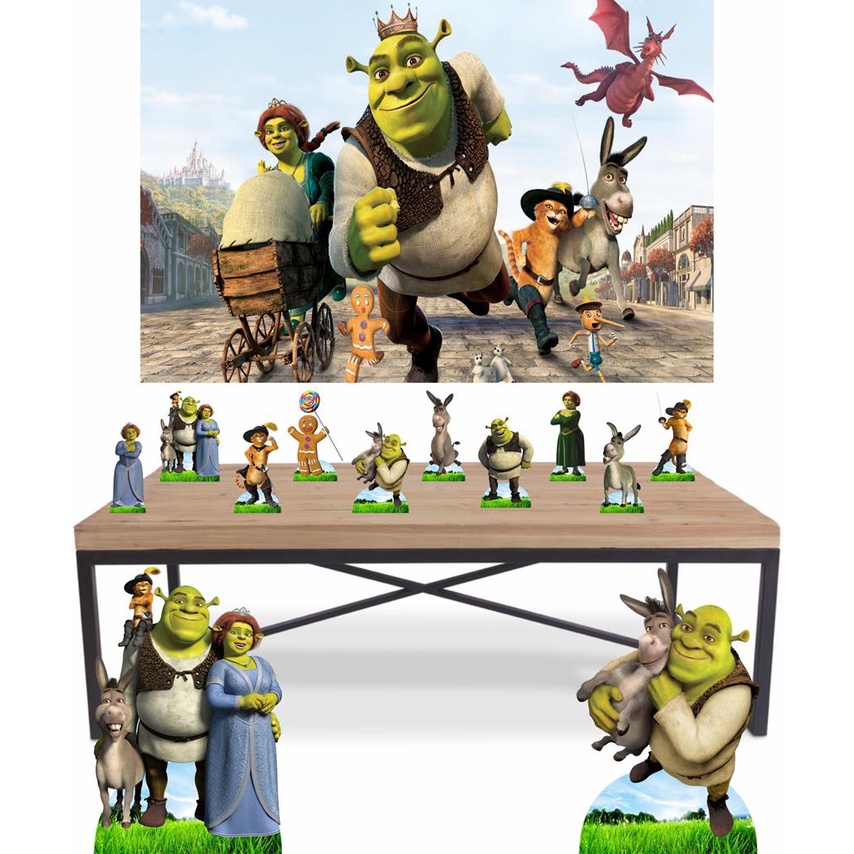 SHREK - Kit Display 8 De Mesa 2 Chao+ Painel | Shopee Brasil