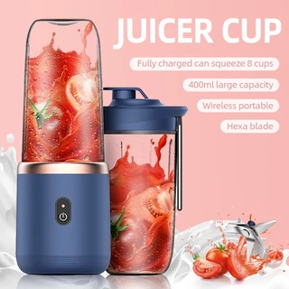 Portátil 6 Lâminas Suco De Frutas 400ML Liquidificador Elétrico Pequeno Automático