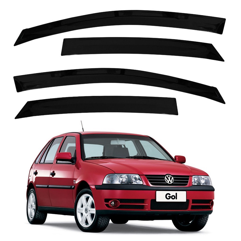 Calha de Chuva Defletor Fume Gol G3 1999 Até 2005 04 portas | Shopee Brasil