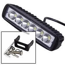Farol Milha Auxiliar 6 Leds 18w Off Road Moto Carro 1  Unidade em Oferta na Shopee