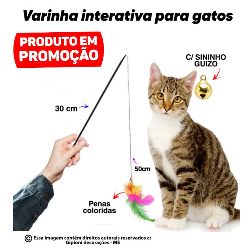 Compra online de Entrega de pena colorida design de gato provocação jogo  com gato manter sensação