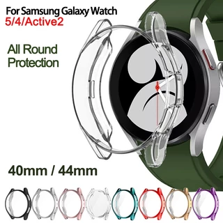 Capa De Silicone Para Relógio Samsung Galaxy Watch 7 FE 6 5 4 40MM/44MM Protetor De Tela Active 2 Protetora Total 5 6