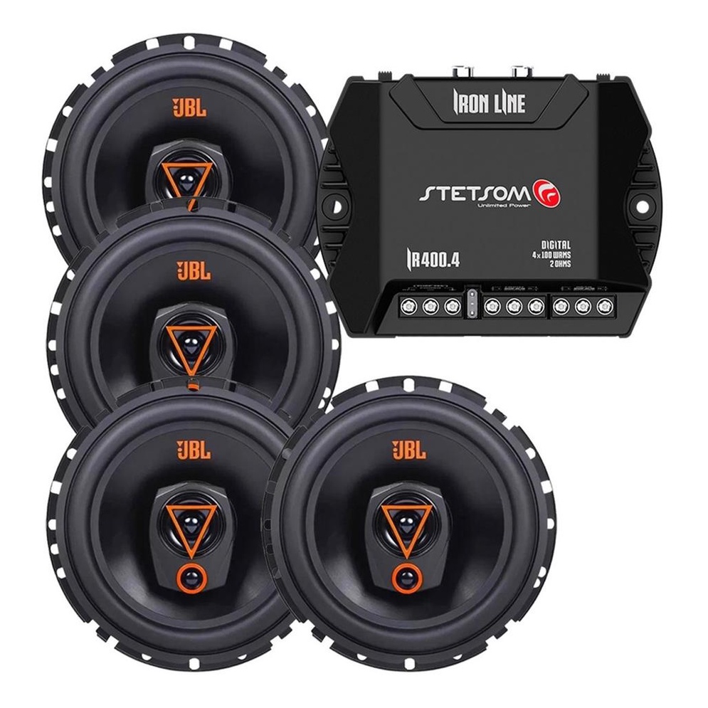 Kit 4 Falantes Multsystem Jbl 6 Pol + Modulo 400wrms