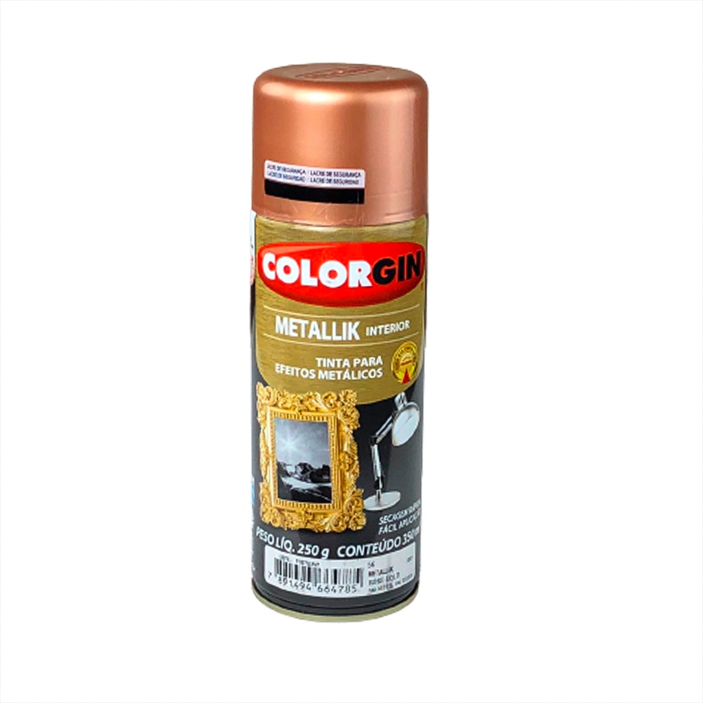 Tinta Spray Metallik Colorgin Efeito Metalizado Rose Gold | Shopee Brasil