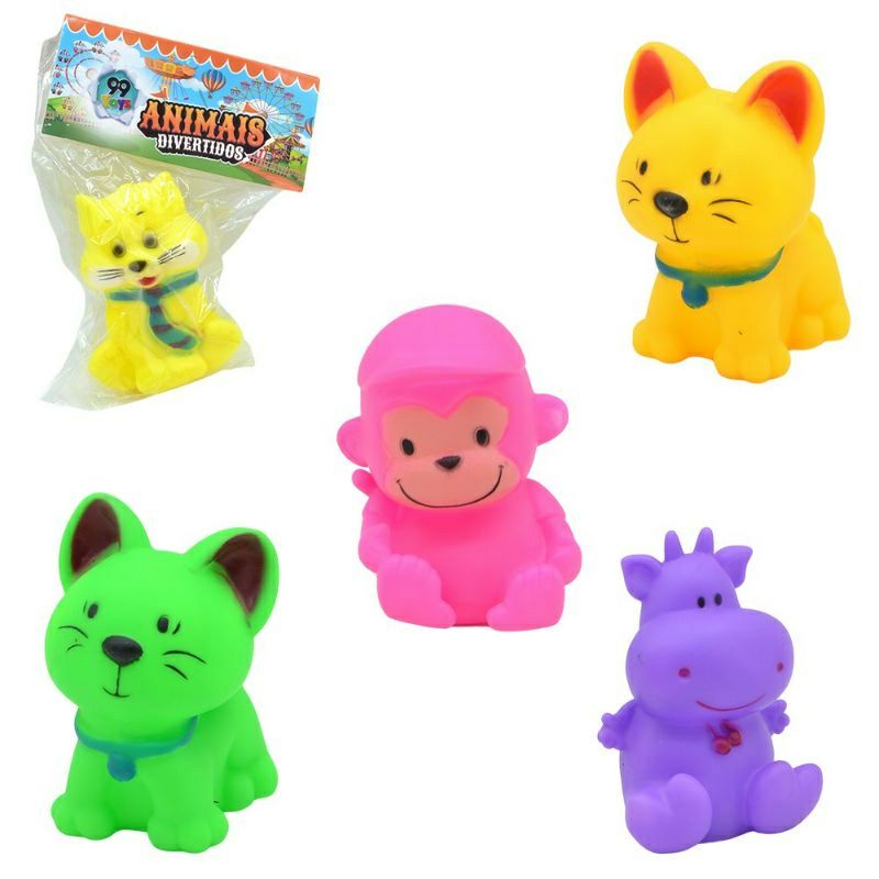 Kit 3 Squishy Brinquedo Macio Sapo Ovelha E Cachorrinho