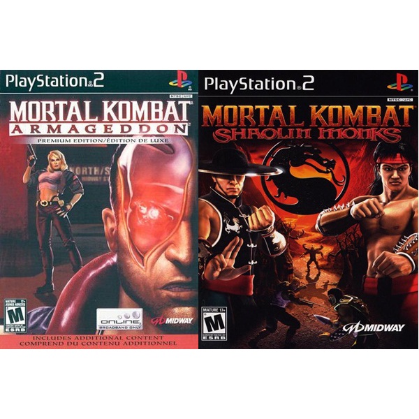 Kit Mortal Kombat Armageddon + Shaolin Monks com 2 Jogos (PS2) | Shopee ...