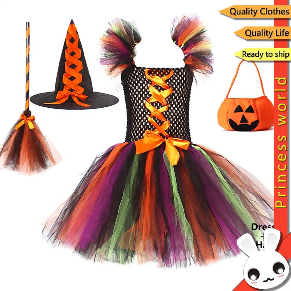 Fantasia Halloween Infantil Bruxinha Tetéia Vestido - Extra Festas