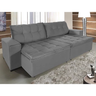 Sofá Austrália 2,70 Mts Pluma Cinza