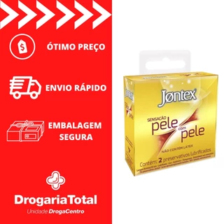 Preservativo Camisinha Jontex Pele Com Pele Com 2 Unidades lubrificados