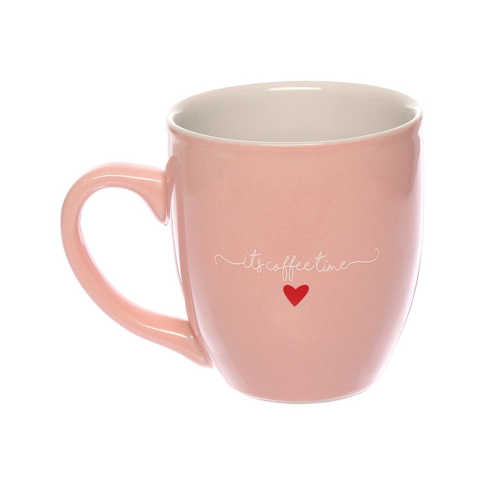 Caneca L'Amour em Porcelana Rosa 300ml - Hauskraft
