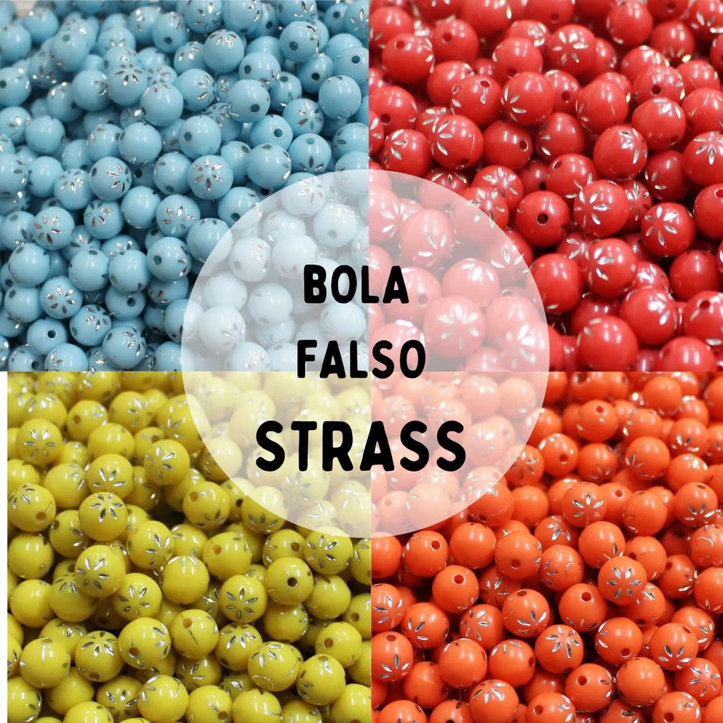 Bola Falso Strass leitosa 10mm c/ 500g | Shopee Brasil