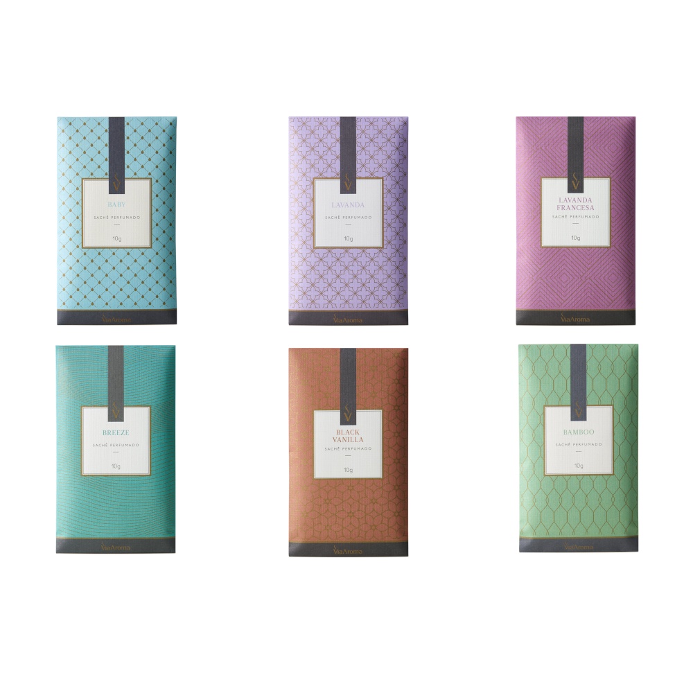 Sachê Perfumado Via Aroma Antimofo Várias Fragrâncias 10g