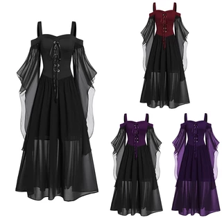 Vestido Medieval De Bruxa Perfeito Para O Halloween Cosplay E Festas De Carnaval
