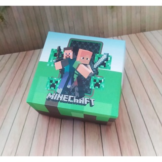 Caixa Bonecos 3d Personagens Festa Minecraft