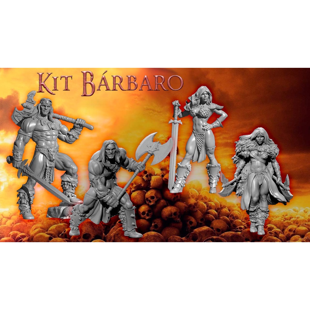 Dungeons & Dragons 48848 Nolzur's Marvelous Miniatures - Efreeti, Set Di 6 Miniature Non Dipinte