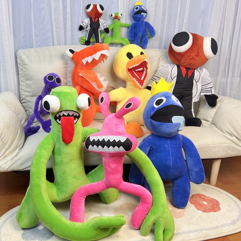 30cm arco-íris amigos portas de brinquedo de pelúcia figur personagem do  jogo dos desenhos animados boneca kawaii monstro azul brinquedos de animais  de pelúcia macio crianças fãs – Loja arte de cuida
