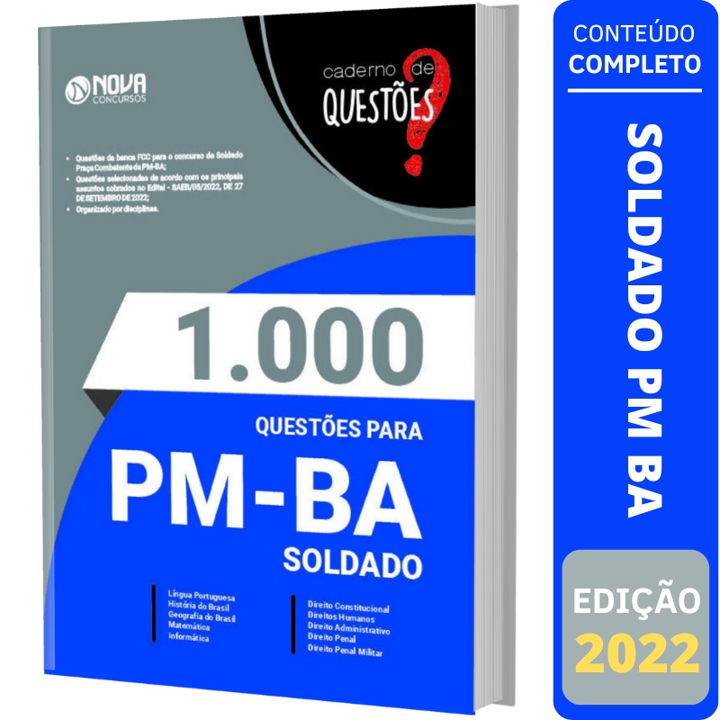 Curso Preparatório para o Concurso da Polícia Militar da BAHIA - Soldado -  BRASIL CUPONS