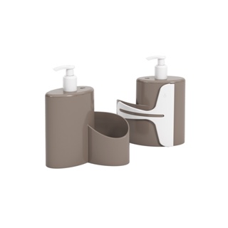Dispenser Abraço Coza Basic 600 ml - 19,7 x 8,5 x 16,6 cm Warm Gray