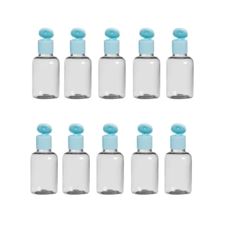 Kit 10 Frascos Viagem Shampoo Creme Sabonete 30ml