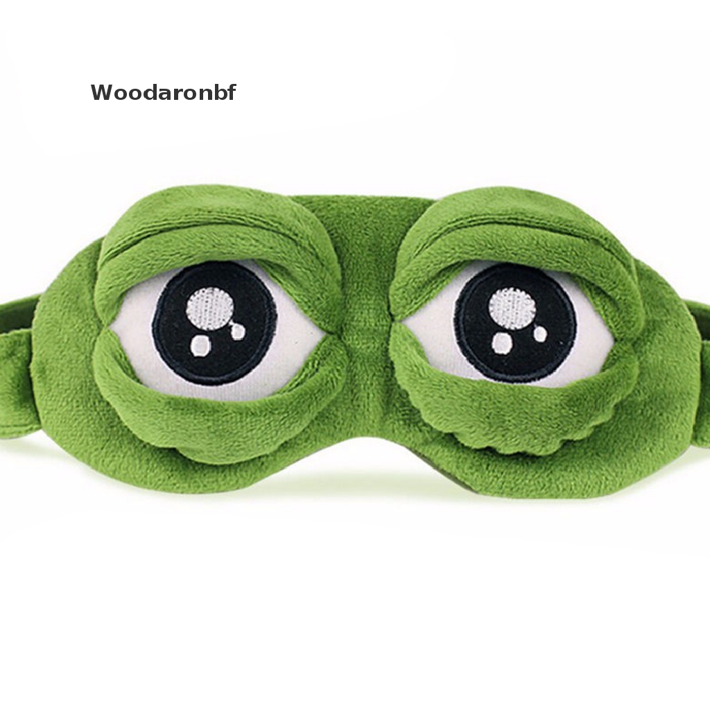 WDF Máscara De Sapo Sad frog 3D Para Os Olhos Cobertura De Adormecida Descanso Engraçado BR