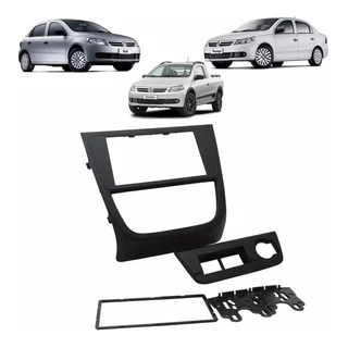Moldura 2Din Painel Volkswagen Gol Saveiro Voyage 2008 a 2012 Resistente Fiamon Suporte 3 Botões