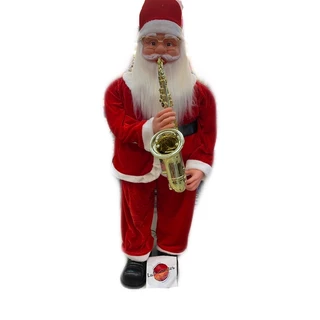 Papai Noel Musical Com Saxofone Bivolt - 1,20 Metros