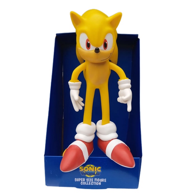 Boneco Sonic Articulado Grande Brinquedo Caixa Original Collection  Lançamento Action Figure 27cm - WIN Colecionáveis