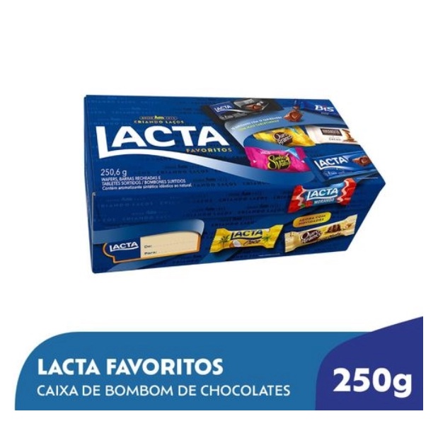 Caixa de Bombom de Chocolates Lacta Favoritos - 250g | Shopee Brasil