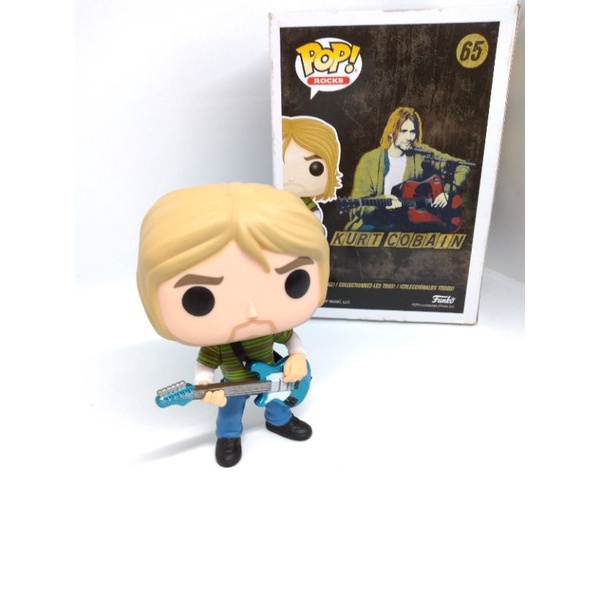 FUNKO POP ROCKS KURT COBAIN #65 - ORIGINAL RARO | Shopee Brasil