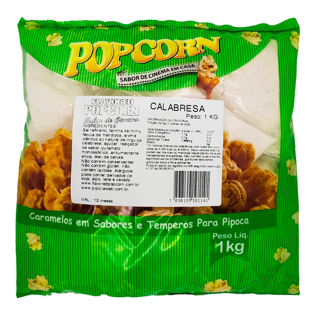 Temperos para Pipoca - Calabresa 1kg
